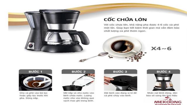 Máy Pha Cà Phê Lock&lock Elcm 210 0.65 L đen