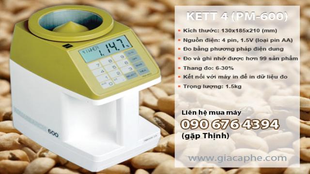 Bảng Trừ Độ Ẩm Cà Phê Trên Máy Kett 4